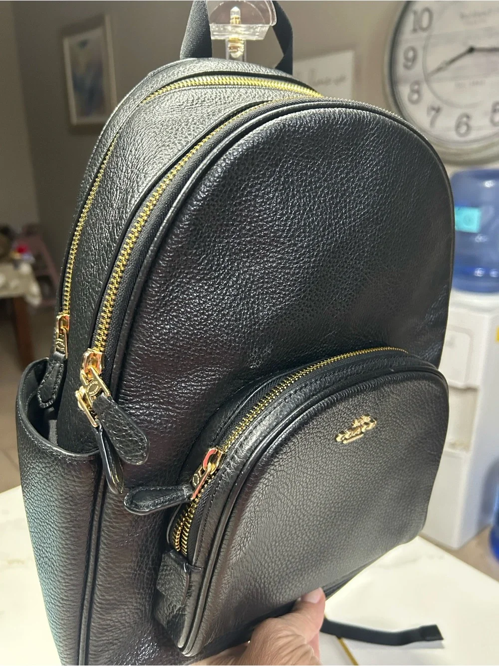Coach Court Backpack Refined Pebble Leather Bag 5666